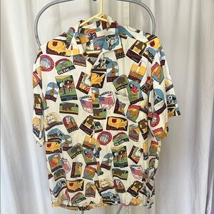 Joe Kealuhas Hawaii road trip Men’s vintage shirt  xl coconut buttons